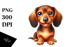 Happy Dachshund, Transparent PNG Product Image 1