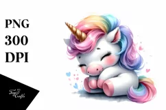 Pastel Cute Baby Unicorn in Style | Sublimation Clipart Product Image 3