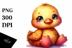 Cute Vibrant Duck Clipart, Transparent PNG Product Image 3