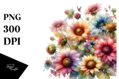 Sunflower Watercolor, Transparent PNG Product Image 1