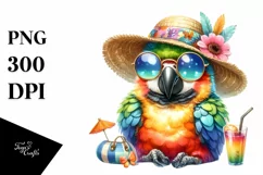 Cute Baby Macaw with Sun es | Sublimation | Clipart Product Image 3