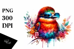 Vibrant Oilbird Sunglasses | Clipart Product Image 3