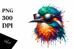 Vibrant Oilbird Sunglasses | Clipart Product Image 1