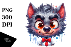 Goofy Chibi-Style Werewolf PNG Product Image 1