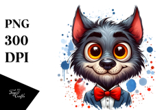 Goofy Chibi-Style Werewolf PNG Product Image 1