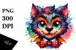Goofy Chibi-Style Werewolf PNG Product Image 1