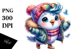 Cute Dove Winter PNG Product Image 1