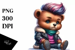 Expressive Baby Bear with Contempt Haircut PNG Product Image 1