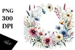 Bold Wildflowers Watercolor | Clipart Product Image 3