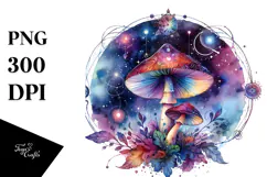 Magical Celestial Mushroom, Transparent PNG Product Image 1