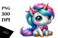 Cute Baby Unicorn PNG Product Image 1