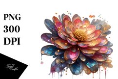 Shiny Zinnia Golden Abstract Clipart Product Image 1