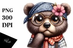 Funny Bear in Musketeer Suit PNG Product Image 1