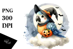 Cute Baby Macaw Halloween PNG Product Image 1