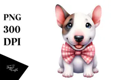 Cute Bull Terrier with Big Eyes PNG Product Image 1