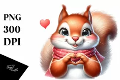 Funny Squirrel Love Sign Portrait | Clipart Product Image 3