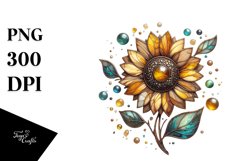 Detailed Sunflower Stained | Clipart Product Image 1