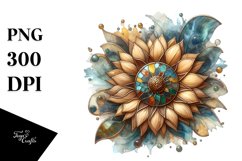 Detailed Sunflower Stained | Clipart Product Image 3
