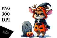Cute Baby Elk Dressed for Halloween | Clipart Product Image 3