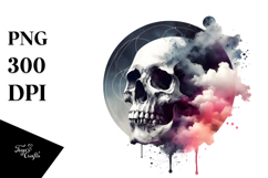 Modern Skull Splash PNG Product Image 1