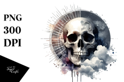 Modern Skull Splash PNG Product Image 1