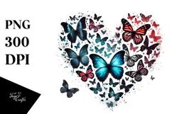 Digital Heart made of Butterflies Product Image 1
