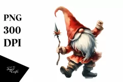 Retro Dancing Gnome Clipart, Transparent PNG Product Image 3