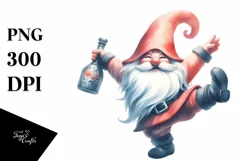 Retro Dancing Gnome Clipart, Transparent PNG Product Image 1