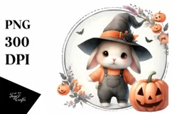 Cute Baby Rabbit, Halloween Theme, PNG Product Image 3