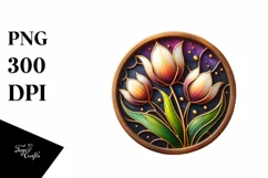 Detailed Tulip Stained Shiny Material | Watercolor Splash Product Image 1