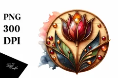 Detailed Tulip Stained Shiny Material | Watercolor Splash Product Image 1