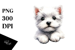 Expressive Baby West Highland White Terrier, Transparent PNG Product Image 1