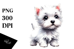 Expressive Baby West Highland White Terrier, Transparent PNG Product Image 1