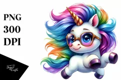 Funny Dancing Unicorn Clipart, Transparent PNG Product Image 1