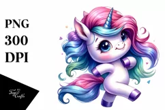 Funny Dancing Unicorn Clipart, Transparent PNG Product Image 1
