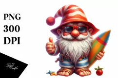Gnome with Beach Wear Red Hat | Clipart Product Image 1