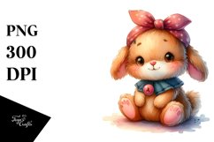 Colorful Cute Old Plush Rabbit Product Image 1