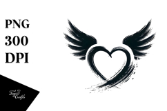 Simple Paintbrush Style Heart PNG Product Image 1