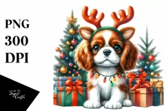 Expressive Baby Cavalier King Charles Spaniel PNG Product Image 1