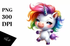 Expressive Baby Unicorn Dancing PNG Product Image 1