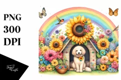 Colorful Flower and Sunflower | Striking Rainbow | Butterfly Product Image 1