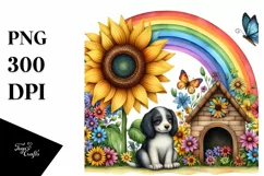 Colorful Flower and Sunflower | Striking Rainbow | Butterfly Product Image 3
