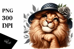 Detailed Funny Cute Lion | Sublimation Clipart Product Image 1