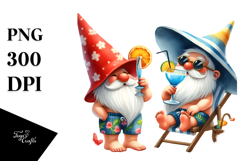 Whimsical Gnome Drinking PNG Product Image 1