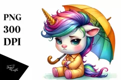 Cute Baby Bird Contempt Unicorn PNG Product Image 3