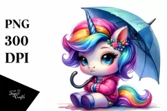 Cute Baby Bird Contempt Unicorn PNG Product Image 3