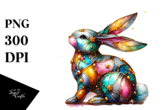 Colorful Bunny PNG Product Image 1