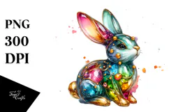 Colorful Bunny PNG Product Image 1