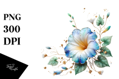 Morning Glory Watercolor, PNG Product Image 1