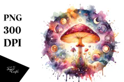 Magical Celestial Mushroom, Transparent PNG Product Image 1